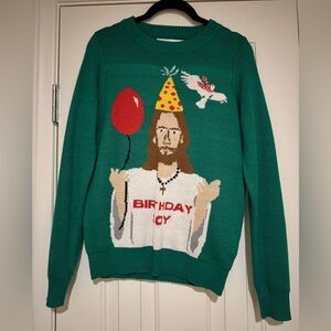 Tipsy Elves Women’s Happy Birthday Jesus Ugly Christmas Sweater
